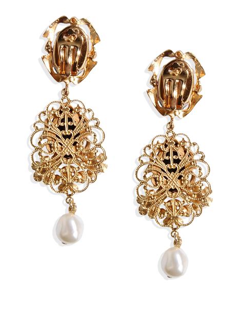 dolce and gabbana gold earrings|dolce gabbana earrings for women.